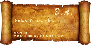 Dudok Alexandra névjegykártya