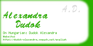 alexandra dudok business card